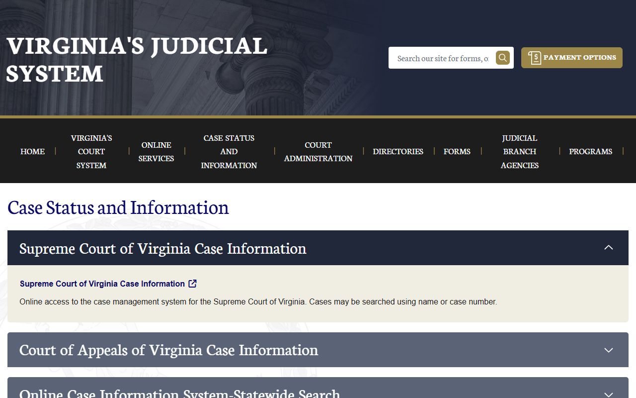 Prince Edward County court records after arrest through Virginia court case information portal